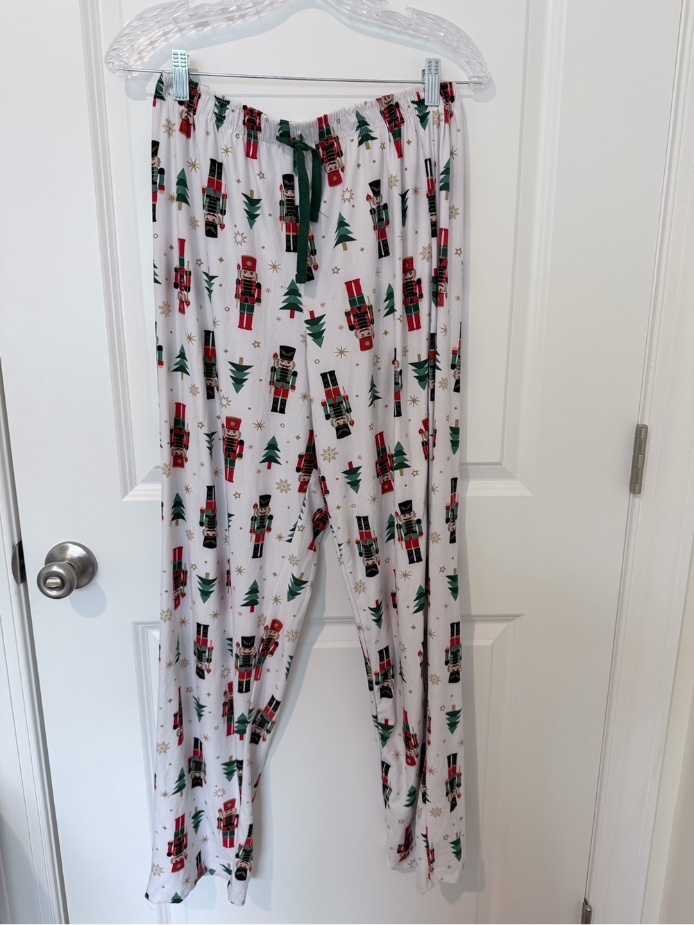 Women's White Nutcracker Print Pajama Pants